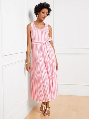 Gauze Maxi Dress - Breezy Stripe