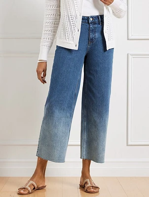 Wide Leg Crop Jeans - Hoffman Wash