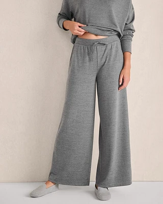 Sweater Knit Drawstring Wide Leg Pants