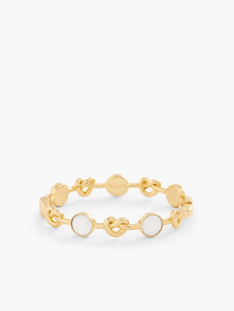 Float On Air Pearl Hinge Bangle