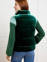 Effortless Velvet Down Puffer Vest