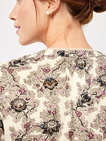 Lace Trim Top - Decorative Floral