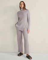 Cotton Cashmere Rib-Knit Tunic