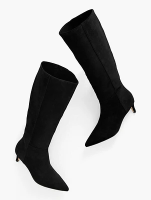 Kait Suede Kitten Heel Boots