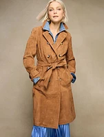 Suede Trench Coat