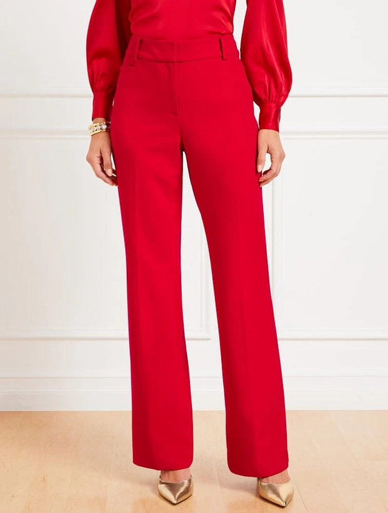 Flare Leg Luxe Double Cloth Pants