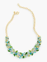 Sparkling Petal Statement Necklace