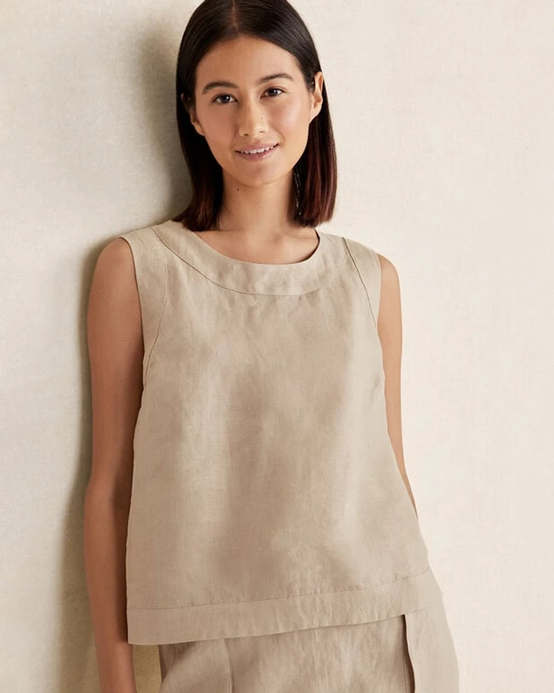 Linen Sleeveless Top