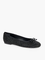 Blair Rhinestone Suede Ballet Flats