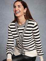 Textured Stitch Sweater Shell - French Stripe