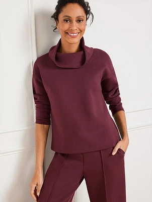 AirKnit Stretch Funnel Neck Pullover