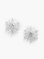 Sterling Silver Snowflake Stud Earrings