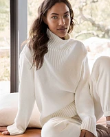 V-Rib Mockneck Sweater