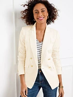 Textured Double Breasted Blazer