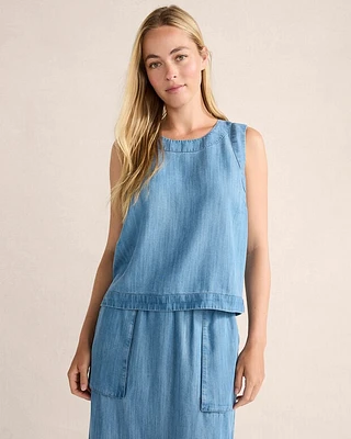 Chambray Sleeveless Top