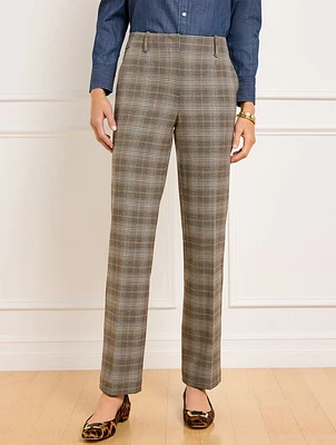 Talbots Southampton Straight Leg Pants - Glen Plaid