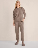 Organic Cotton Blend Cable Sweater