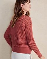 Organic Cotton Texture Block Sweater