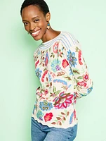 Bateau Neck Pullover - Darling Floral