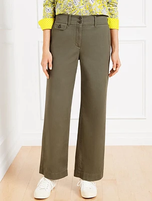 Twill Wide Leg Pants