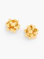 Gift Bow Stud Earrings