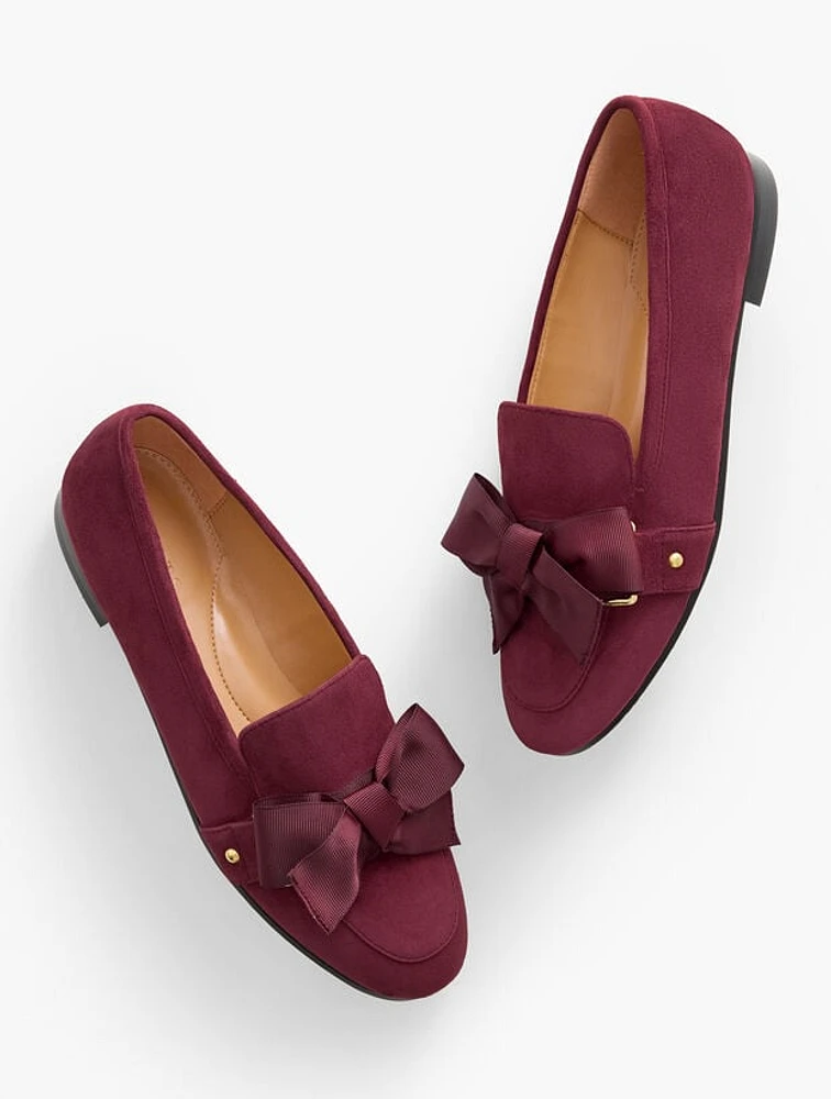 Katelyn Suede Bow Loafers