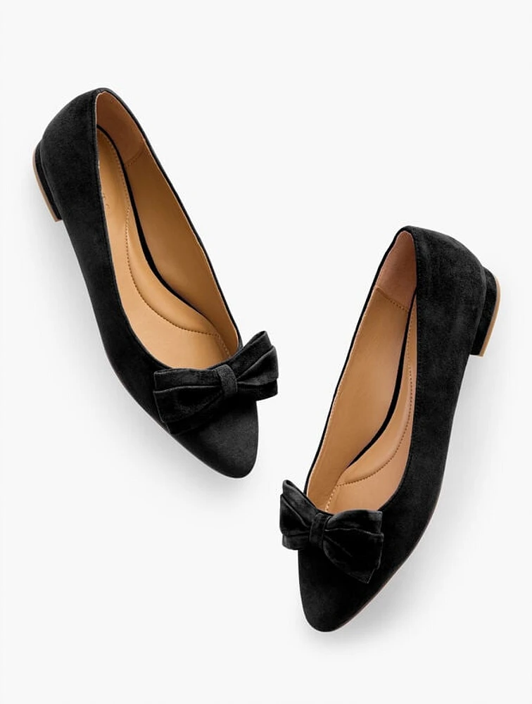 Edison Bow Suede Flats