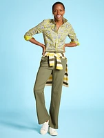 Twill Wide Leg Pants