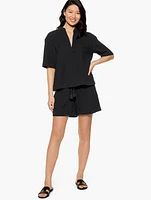 Aqua Club Gauze Popover Shirt Cover-Up