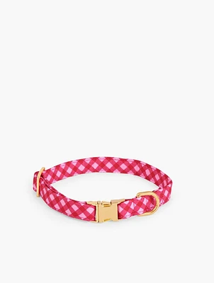 The Foggy Dog Raspberry Plaid Collar