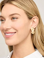 Wavy Disc Drop Earrings