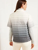 Quilted Down Puffer Jacket - Ombré