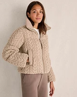 Varley Reggie Cable Knit Puffer Jacket