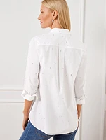 Modern Classic Rhinestone Embellished Shirt