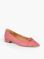 Scarlet Cut Out Nappa Flats