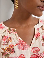 Smocked Top - Graceful Floral