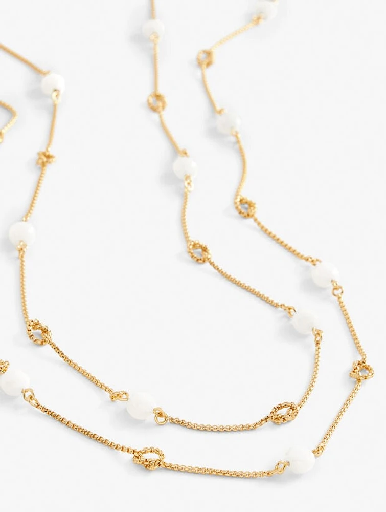 Float On Air Long Pearl Necklace