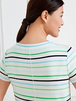 Short Sleeve Dress - Vast Multi Stripe