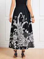 The Piper Pleated Patio Skirt - Bold Paisley