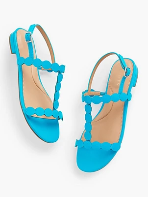 Keri Dot Soft Nappa Flat Sandals