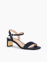 Cayden Nappa Block Heel Sandals