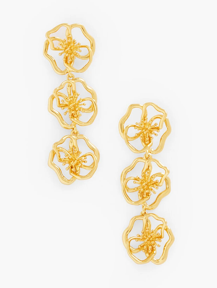 Mignonne Gavigan For Talbots Flower Earrings