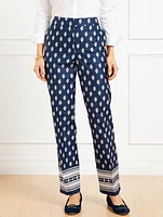 Straight Leg Twill Pants - Serene Paisley