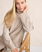 Corduroy Velour Mockneck Pullover