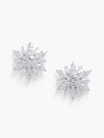 Sterling Silver Snowflake Stud Earrings