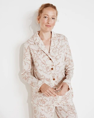 Organic True Cotton Outline Floral Pajama Shirt