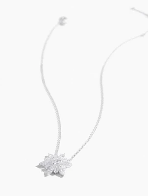 Sterling Silver Snowflake Pendant Necklace