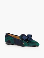 Katelyn Bow Loafers - Snowfall Plaid