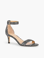 Trulli Leather Ankle Strap Sandals - Ocelot