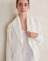 Organic Cotton Linen Shawl Collar Cardigan